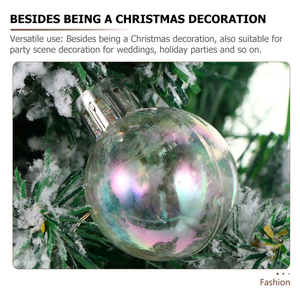 Veemoon 60piezas Bolas De Navidad Colgantes De Plástico De Adornos Decorativos para Árbol Fiestas y Bodas Variedad De Ligero y Resistente para Uso Interior y Exterior