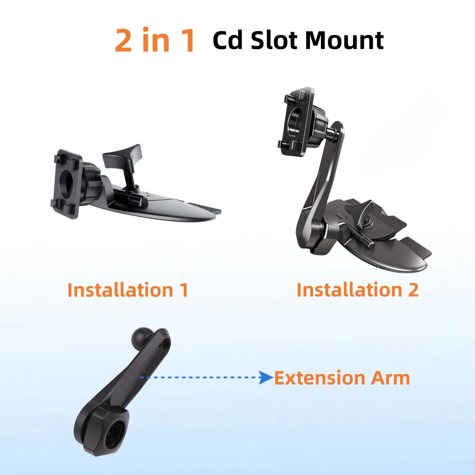 Support pour Lecteur CD pour Écran CarPlay Bras Ajustable Compatible avec Les Moniteurs Embarqués Support CD Slot CarPlay