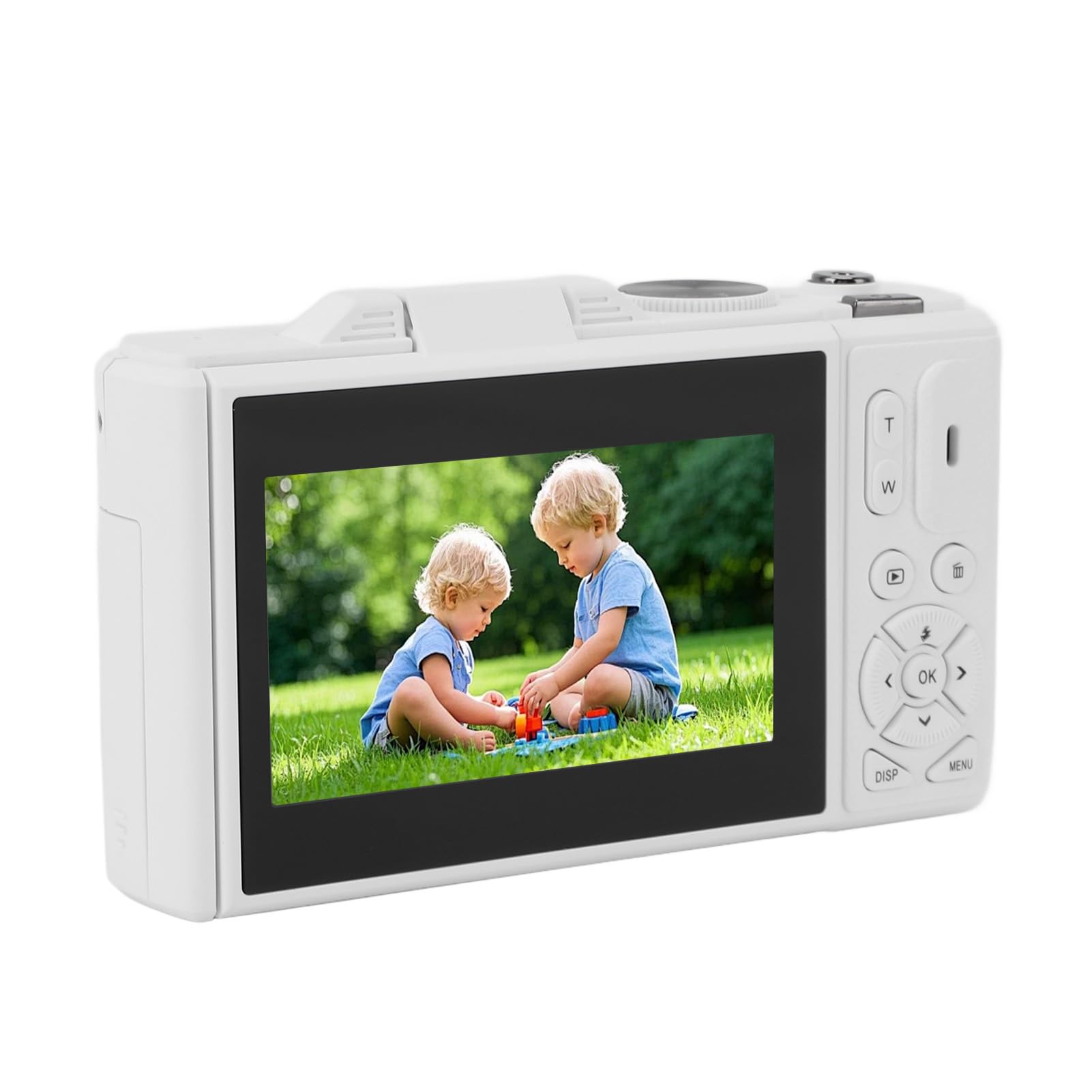Fotocamera digitale per fotografia, 4K 13MP Vlogging fotocamera con zoom digitale 18x, 3 pollici 180 ° Flip Screen, autofocus Anti Shake Punto compatto e Shoot Camara per principianti di viaggio (nero