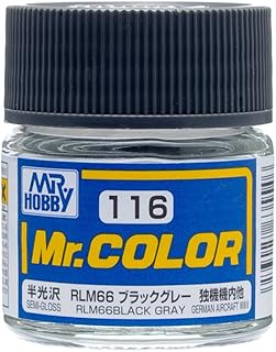 GSI Creos C116 Semi Gloss RLM66 Black Gray 10ml, GSI Mr. Color
