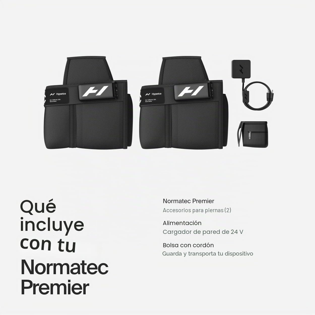 Hyperice Normatec Premier - Tamaño estándar - Sistema de recuperación inalámbrico con tecnología patentada de masaje de compresión dinámica