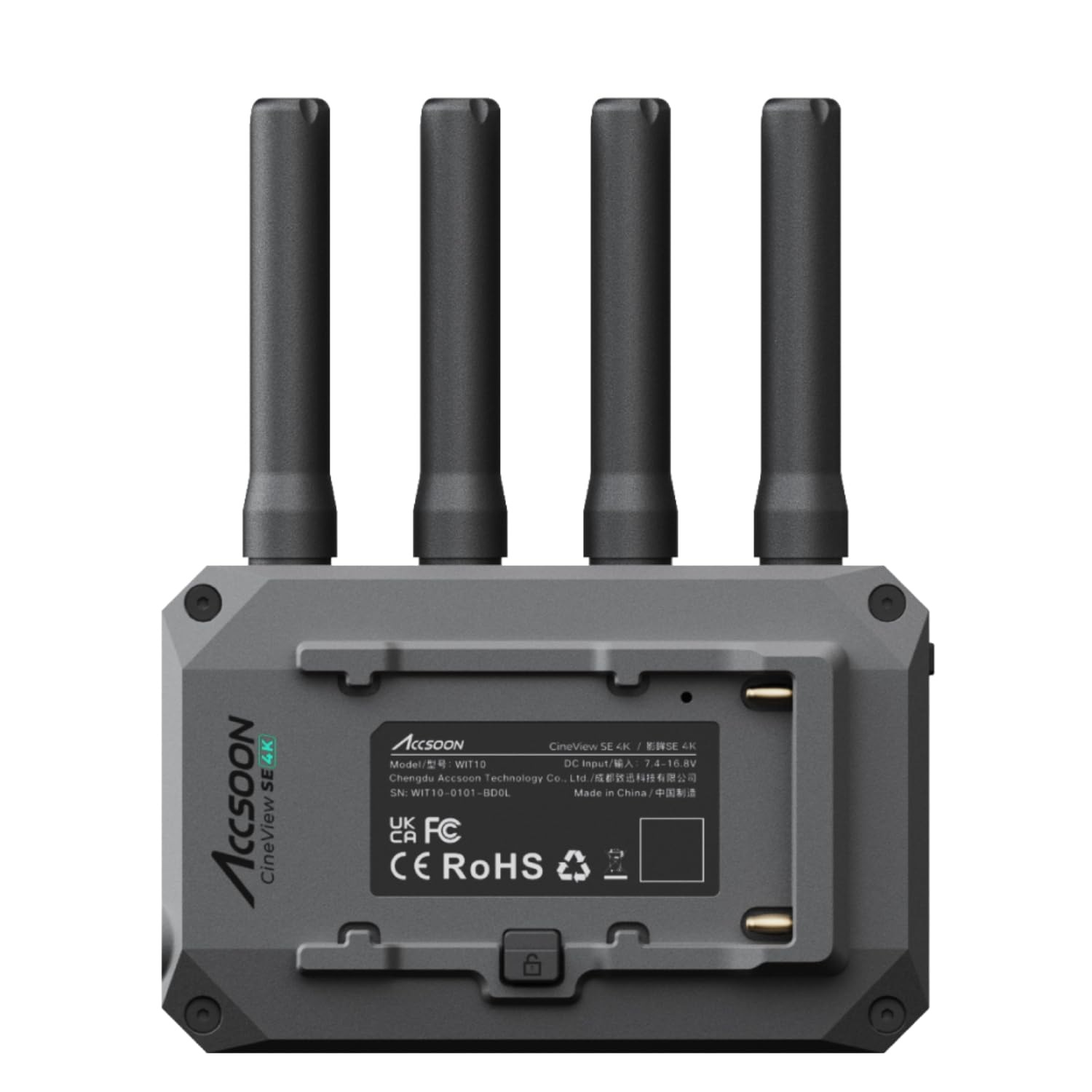 Receptor Accsoon CineView SE 4K, vídeo inalámbrico HDMI/SDI, Monitor 4K30 H.265, Doble Banda, latencia <0,05 s, Salida USB-C, Compatible con el transmisor SE 4K