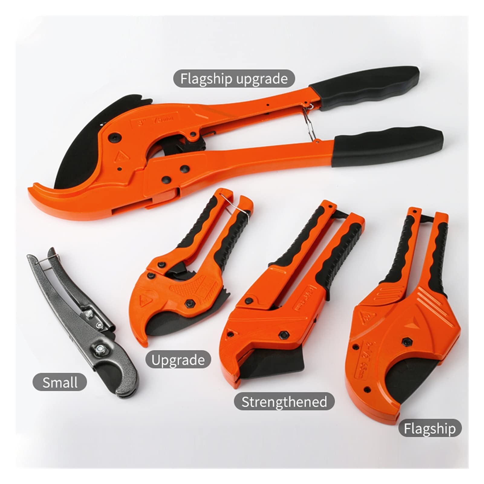 Obcinak do rur, PVC. Urządzenia do cięcia rur, 42mm Aluminiowa ciała Ratchet Nożyce Tube Cutter PVC/PU/PP/PE Narzędzia do cięcia węża(Strengthened)