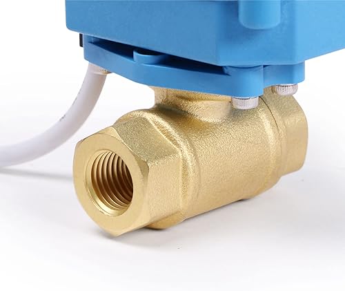 Miniatura 62 de Válvula de bola motorizada. Válvula de bola de acero inoxidable de 3/4" con puerto completo, 9-24V CC y configuración de retorno automático de 2