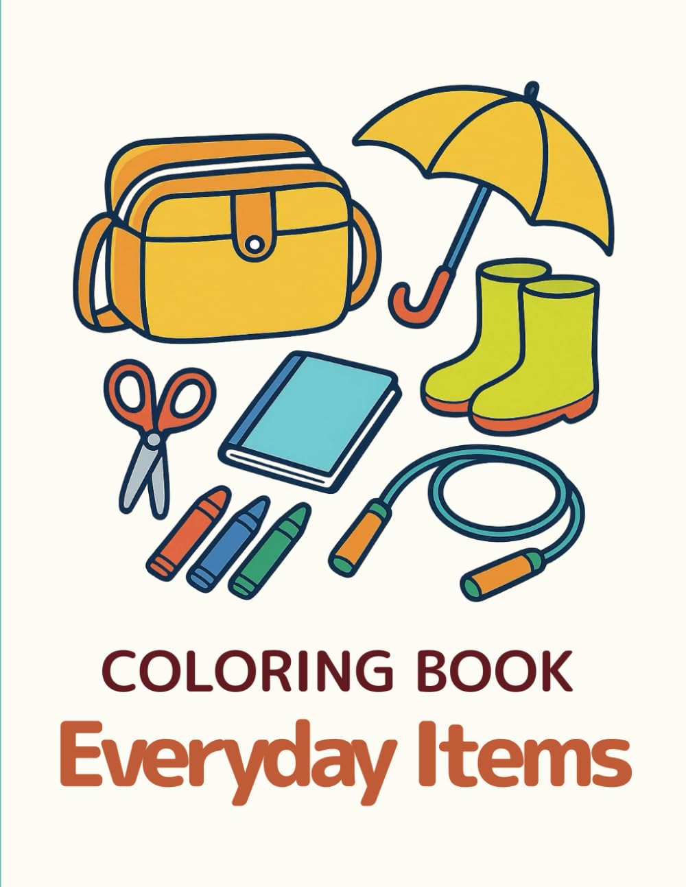 COLORING BOOK Everyday Items: Learn everyday item names while enjoying coloring! (Learn as You Color)