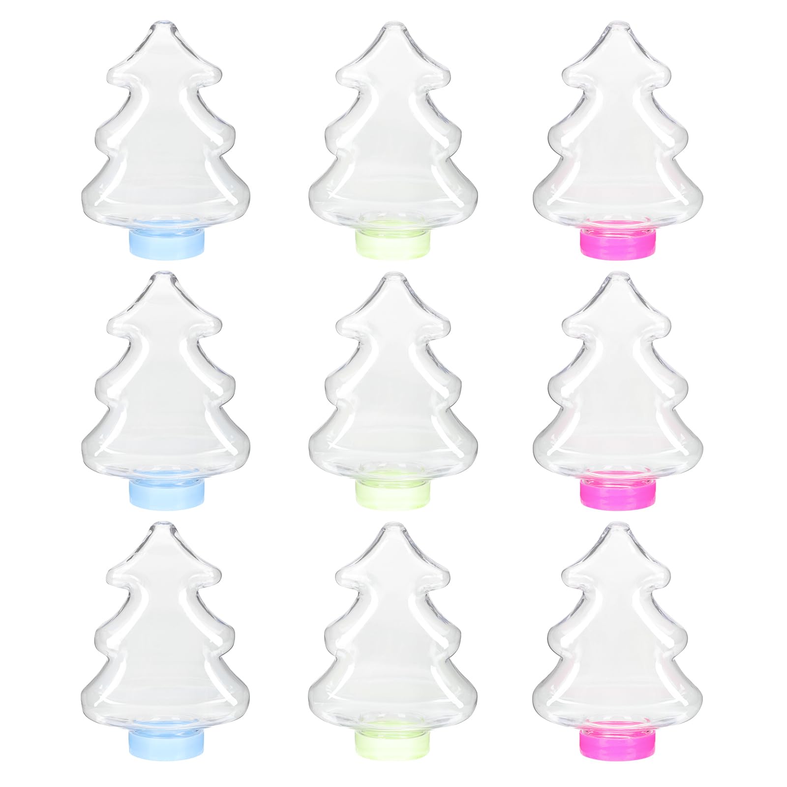 Ciieeo Christmas Candy Jars with Lids 25Pcs Acrylic Candy Boxes with Christmas Tree Shape Plastic Candy Box for Christmas Party Clear Candy Containers for Birthday Wedding Decor