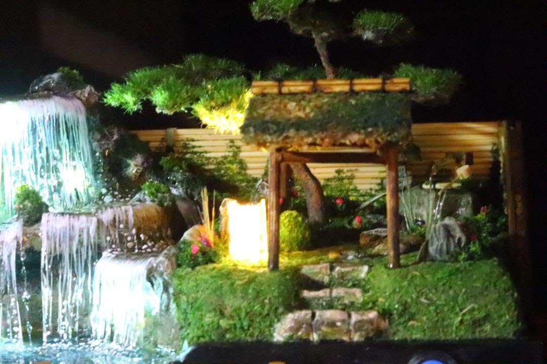 Amazon.co.jp: ジオラマ ミニチュア滝のある池泉回遊式日本庭園 