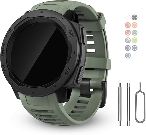 Correa de repuesto para reloj Garmin Instinct, correa de silicona suave compatible con Garmin Instinct 2SolarTactical
