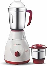 ACTIVA Pluto 2 jar Mixer Grinder, Long Lasting Shock Proof Abs Body | Heavy Duty Motor 500W (White) comes with 2 Year Warranty
