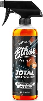 Ethos Handcrafted Car Care Total Wheel & Tyre Cleaner - حل احترافي الكل في واحد للعجلات والإطارات المتألقة | يذوب غبار الفرامل والأوساخ والجريمي | آمن لجميع تشطيبات المصنع