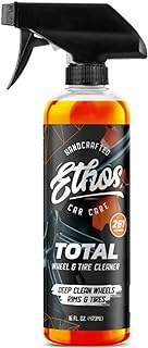 Ethos Handcrafted Car Care Total Wheel & Tire Cleaner - Professional All-In-One Solution for Sparkling Wheels & Tires | Dissolves Brake Dust, Dirt, and Grime | Safe for All Factory Finishes
