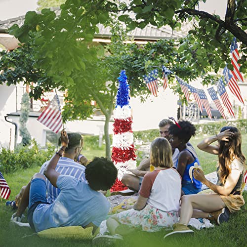 Wimupath 5 Ft Pop Up Christmas Tree With 100 Led Warm-White String Light, Lighted Artificial Tinsel Pencil Tree With Battery Operated Christmas Decoraiton Indoor For Home Party Decor #TOP6