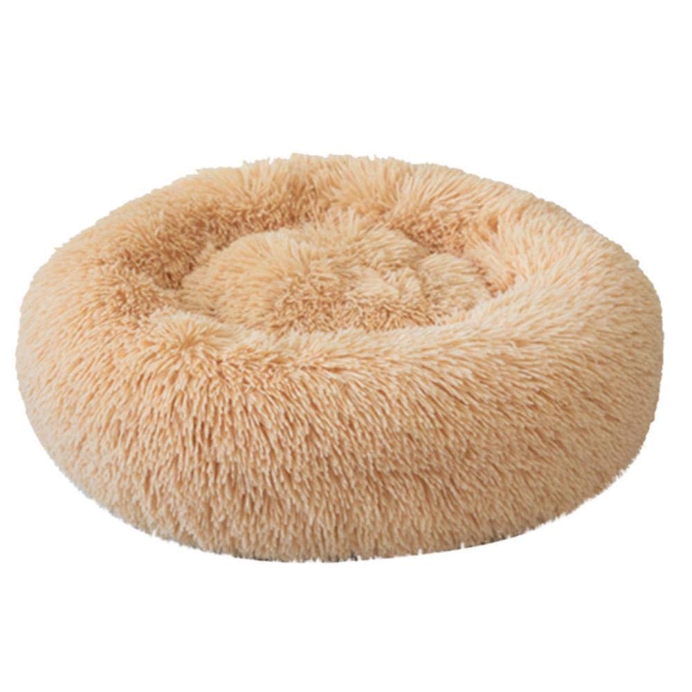 Tapis de sol rond beige avec oreiller moelleux taille L 50x20cm