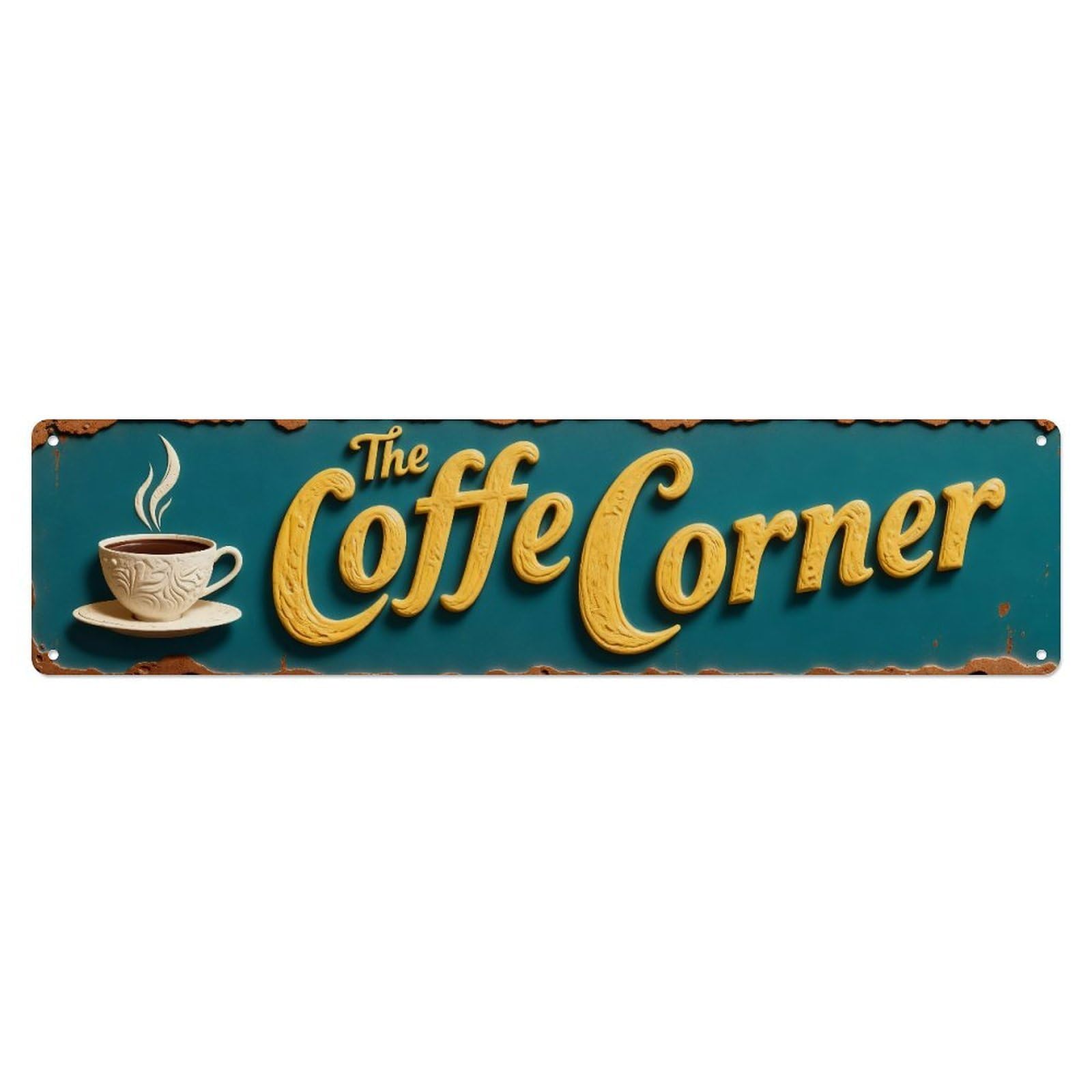 Coffee Cup Steam Logo Sign Metal Tin Sign Plaque