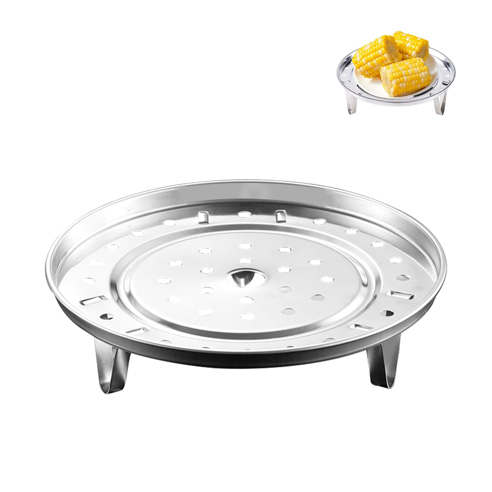 Soporte Vaporero de Acero Inoxidable 18 cm Rejilla Vaporera Multifuncional
