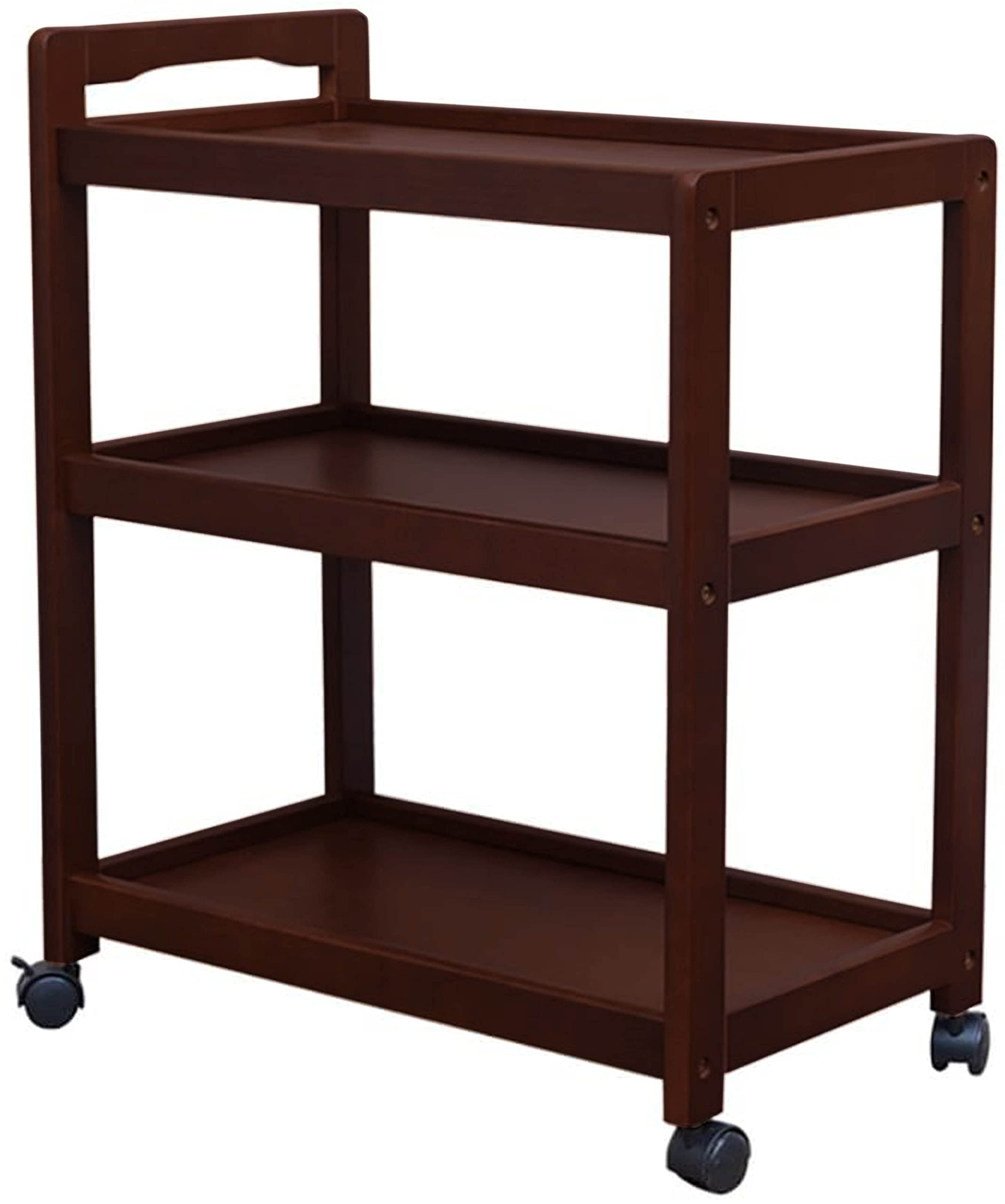 ADVRZO 3 Tier Serving Cart Wooden Food Beverages Kitchen Trolley for Kitchen, Living Room, with Wheels 1