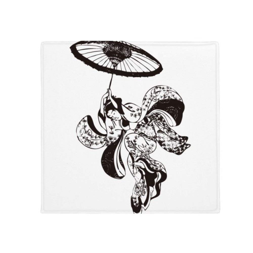 Tapis antidérapant de salle de bain illustration japonaise en polyester 60cm