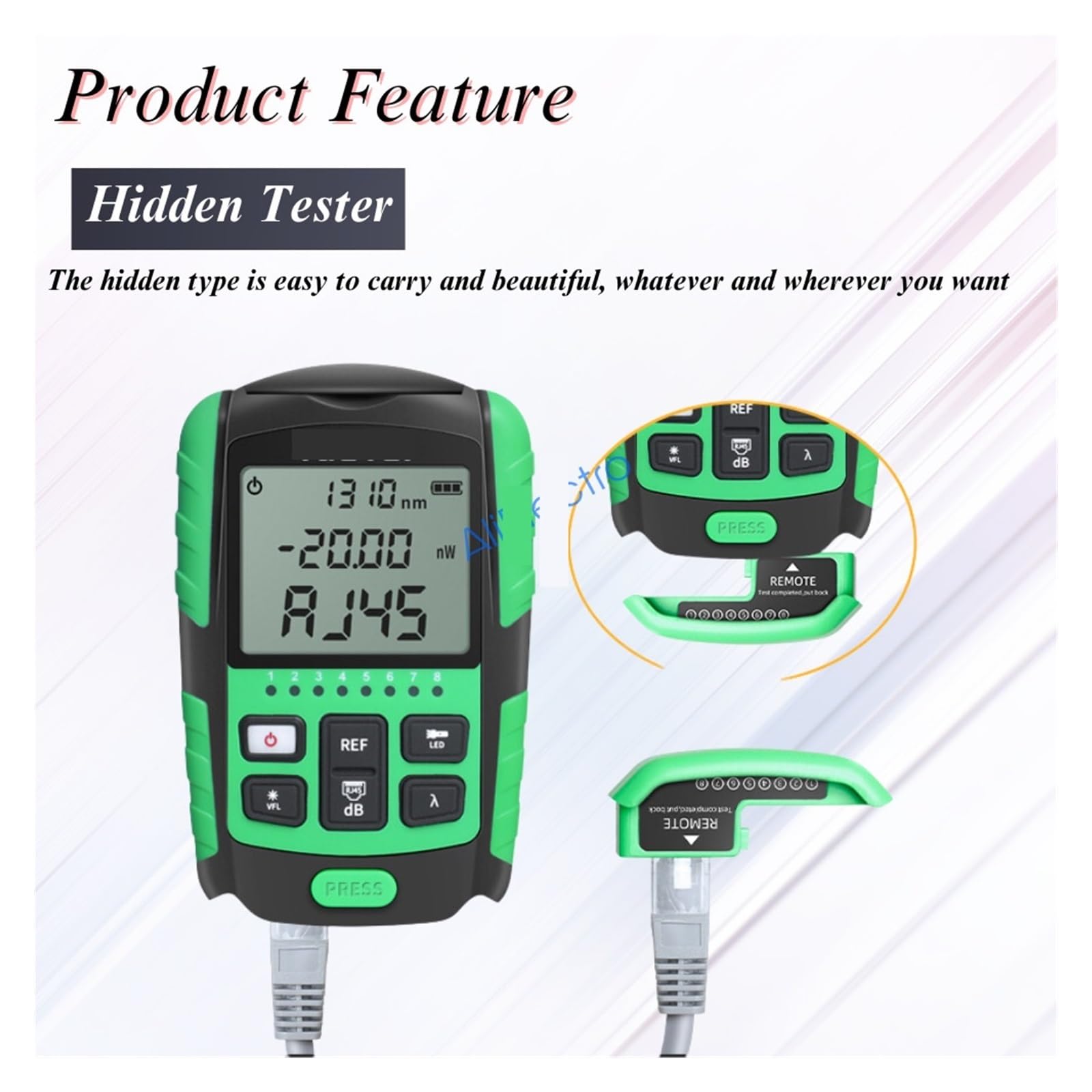 Testeur de stylo optique multifonctionnel compteur puissance 4 en 1, testeur panne câble LAN déconnecté Test réseau Inspection de circuits