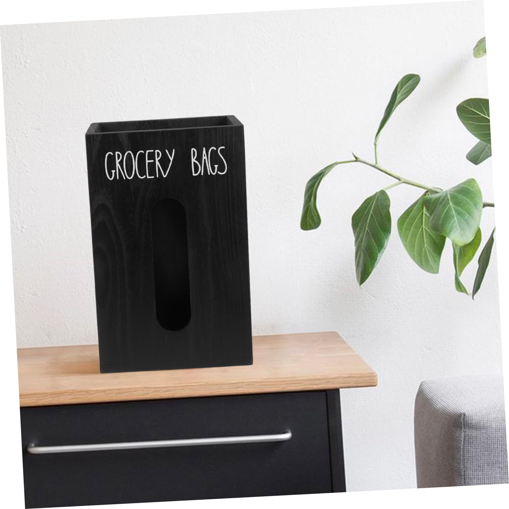 ABOOFAN Dispensador De Bolsas De Basura De Madera Rústico Porta Bolsas De Basura para Encimera