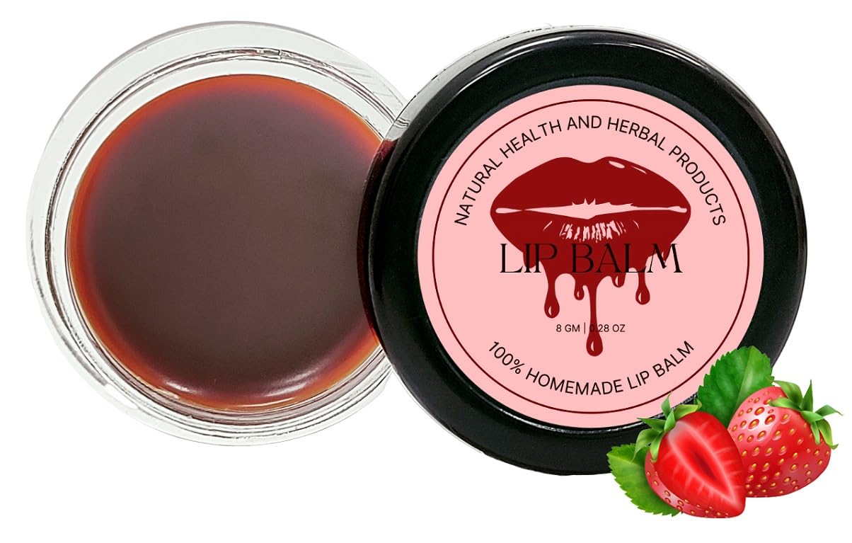 Strawberry Kisses Lip Saver: Smooth, Soft, and Irresistible Bright lips 12 Hours 12 Hrs Miniaturization, Long Lasting, Romantic, Kissable, Smooth Enriched, Care- 8g