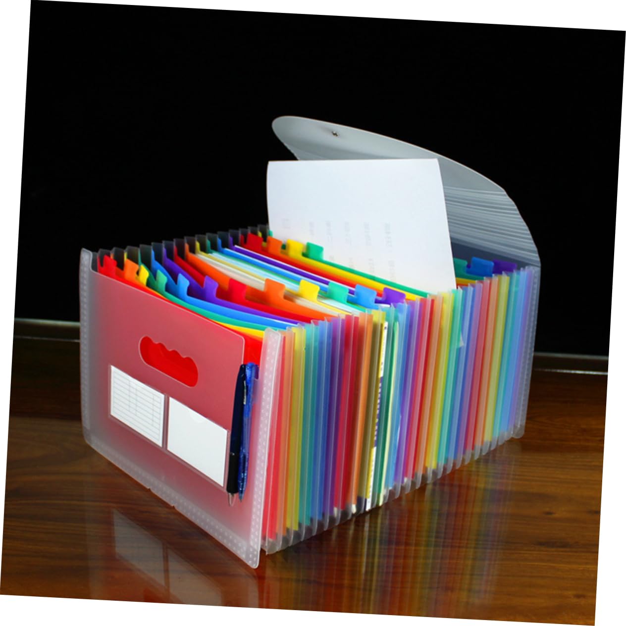 STOBOK Organizzatore Di Documenti Trasparente Scomparti Folder Leggera Con Design Cerniera Per Casa Ufficio e Scuola Risparmio Spazio Ricerca Di File