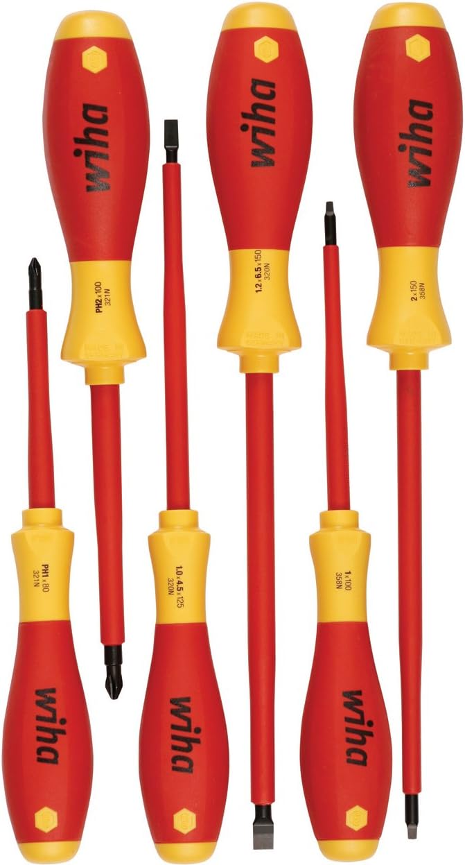 Ins. Scrwdrvr Set, Slot/Phillips/Sq, 6 Pc Screwdrivers