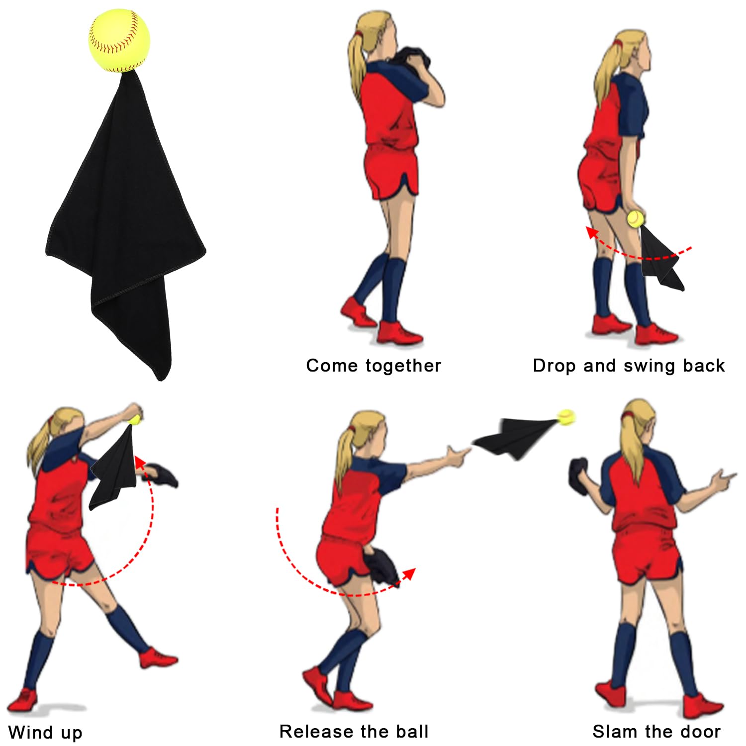 Entraîneur De Bras De Lancer U-Pitch Correct A Throw – Pour Softball