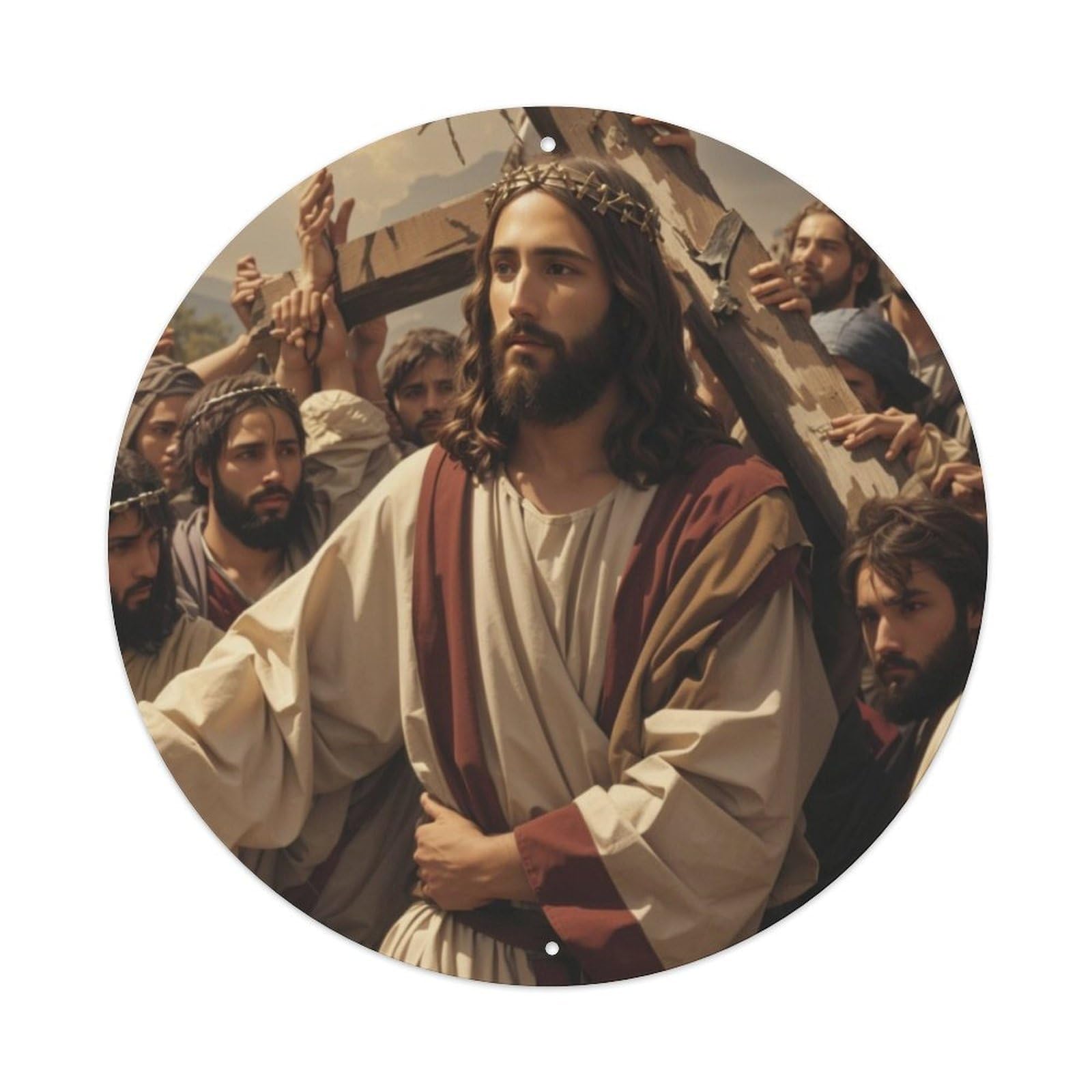 Jesus And The World Religious Metal Tin Sign