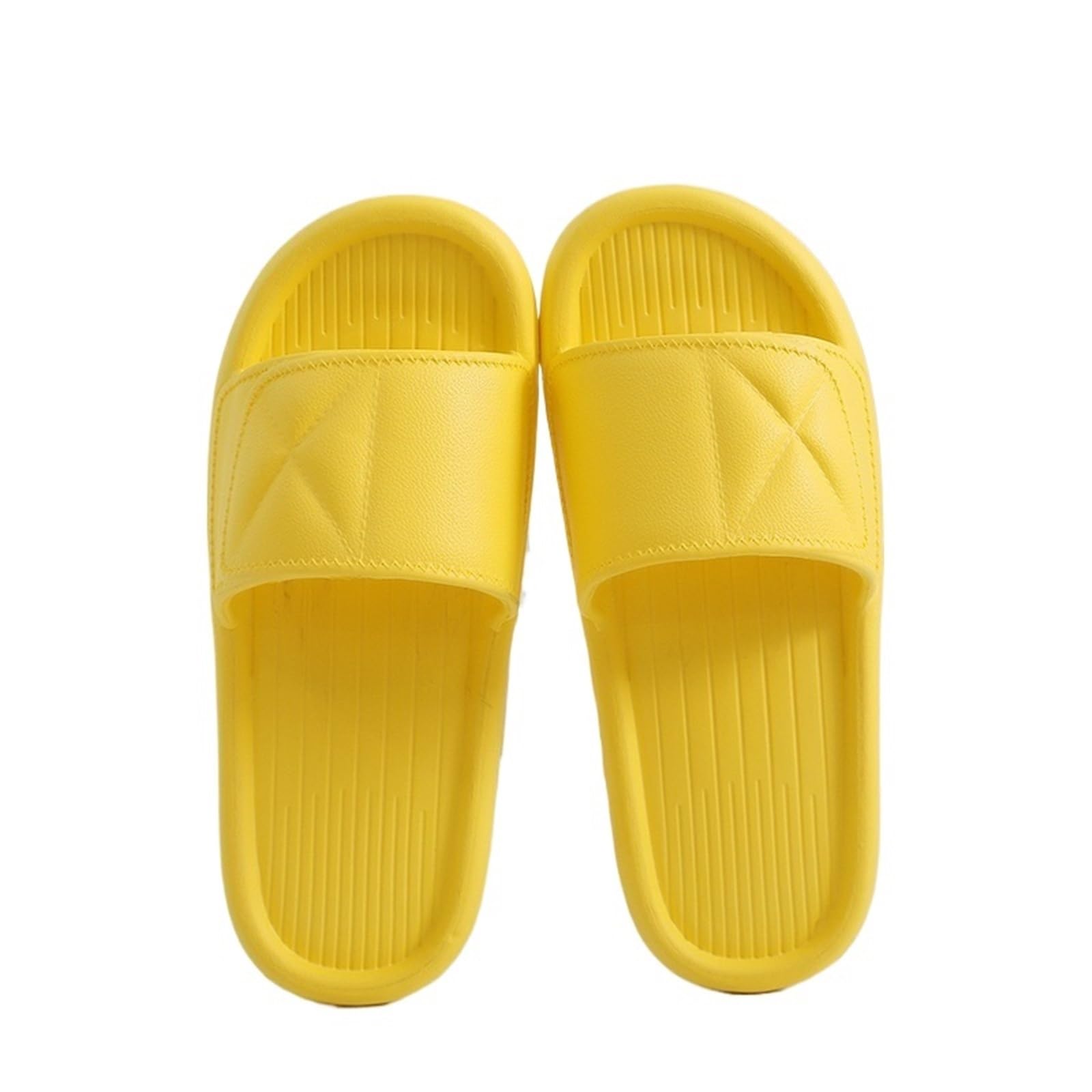 ERHTGUO Women Soft Sole Cloud Slippers Thick Platform Indoor Outdoor Beach Sandals Summer EVA Non Slip Flip Flops(Yellow,38-39)