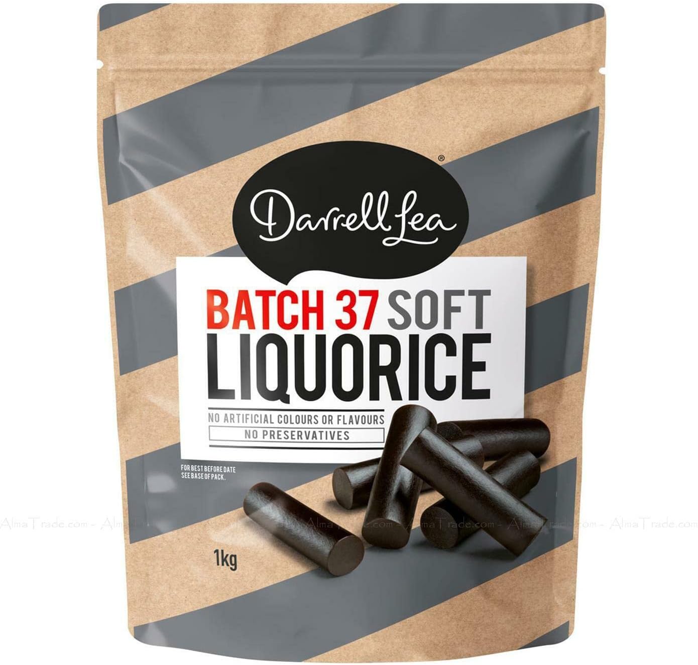 Darrell Lea Batch 37 Soft Liquorice Candy Natural Original Licorice -1Kg | Premium Soft Liquorice Candy | Chewy Softest & Delectable Confectionary | Sold by Essential Products