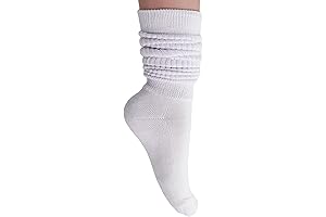 AWS/American Made Slouchy Scrunch Cotton Slouch Socks for Women Shoe Size 5 to 10