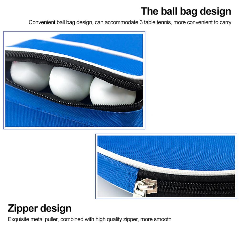 HOUSSE de RANGEMENT PROTECTION pour RAQUETTE DE PING-PONG avec poche zippée pour ranger des balles de ping pong (achetée à Decathlon) - Sport & Plein air