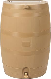 RTS Home Accents 50-Gallon Rain Water Collection Barrel with Brass Spigo...