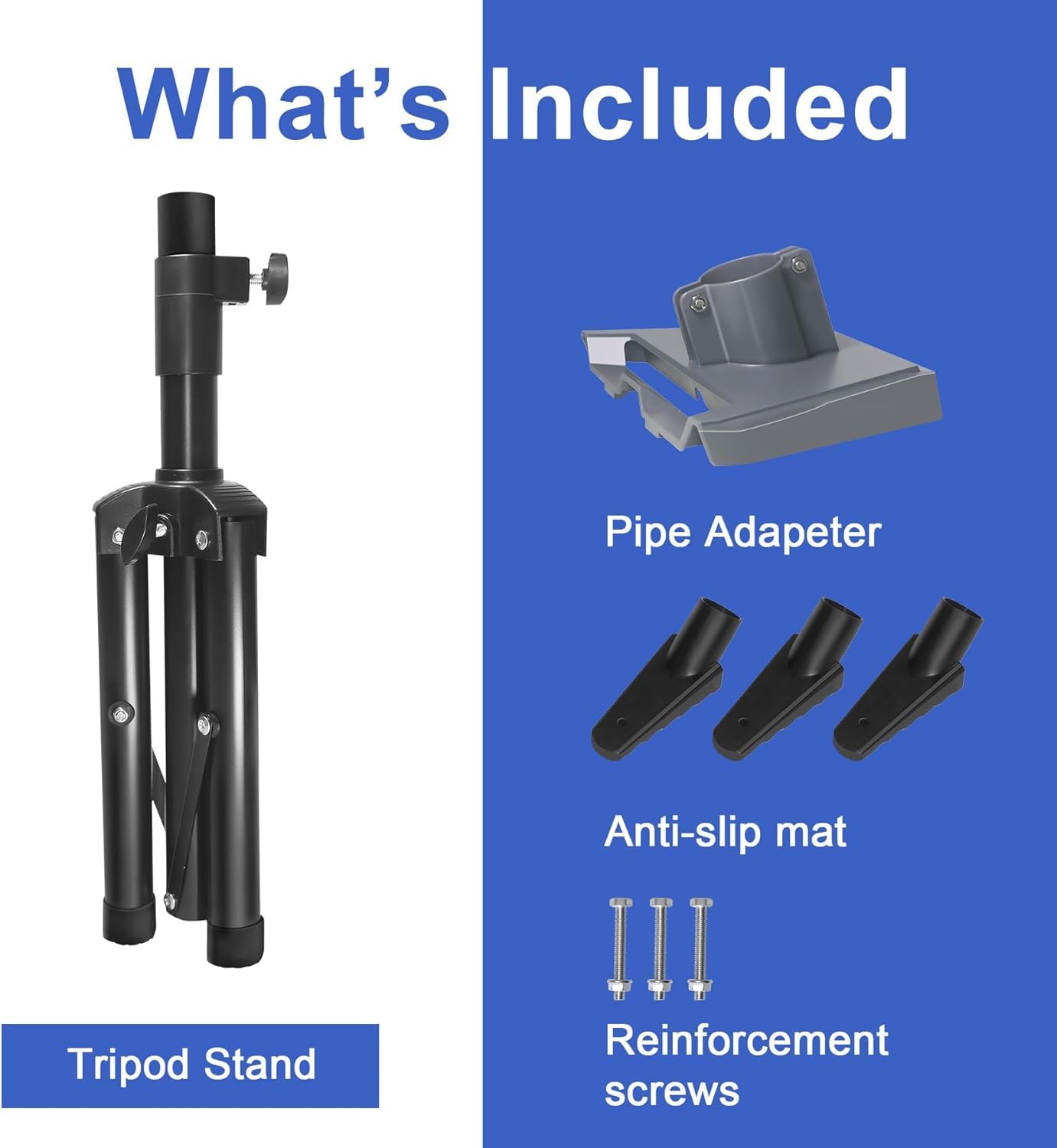 Starlink Gen 3 Tripod Stand, Adjustable Heavy-Duty Mount, Supports Gen 3/V4 and Standard Kickstand Dish, Height Adjustable from 2 to 4.5 Feet, Comes with Slide-in Pipe Adapter