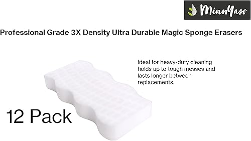 Miniatura 5 de MinnYaso Duradeiro - Borrador mágico extra duradero de 4.6 x 2.76 x 0.787 pulgadas (4.606 x 2.756 x 0.866in), paquete de 12