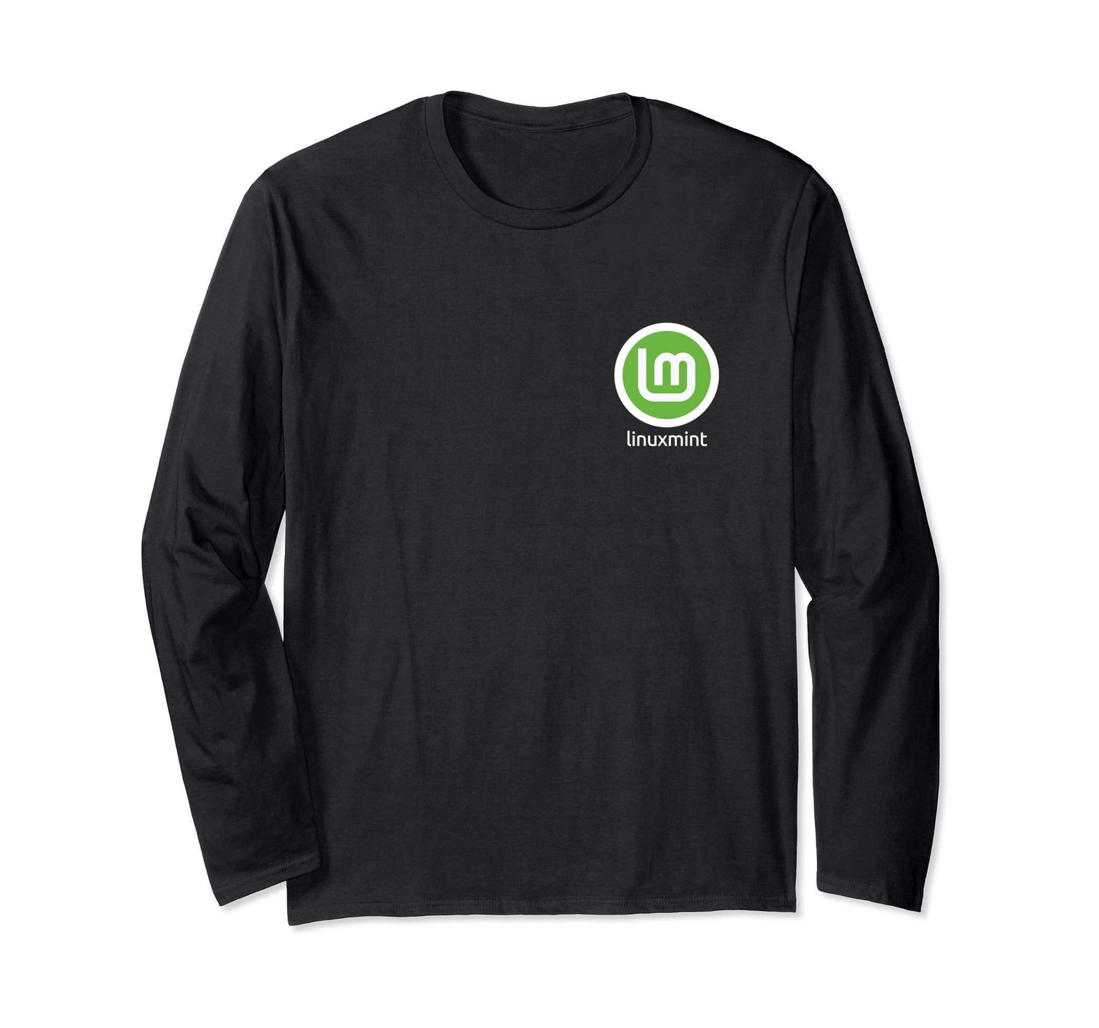 (DOUBLE SIDED) Linux Mint - Comfortable, Familiar Computing Long Sleeve T-Shirt