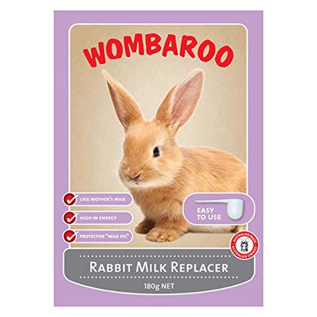 Wombaroo Rabbit Milk Replacer for Baby Bunnies - 6.3 Ounces (180 Grams)