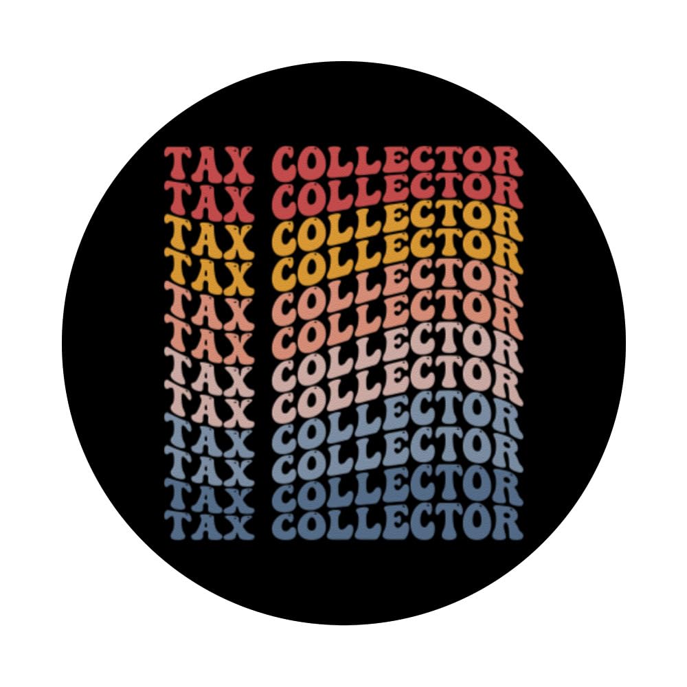 Tax Collector Groovy Retro PopSockets Swappable PopGrip, Black - Image 3