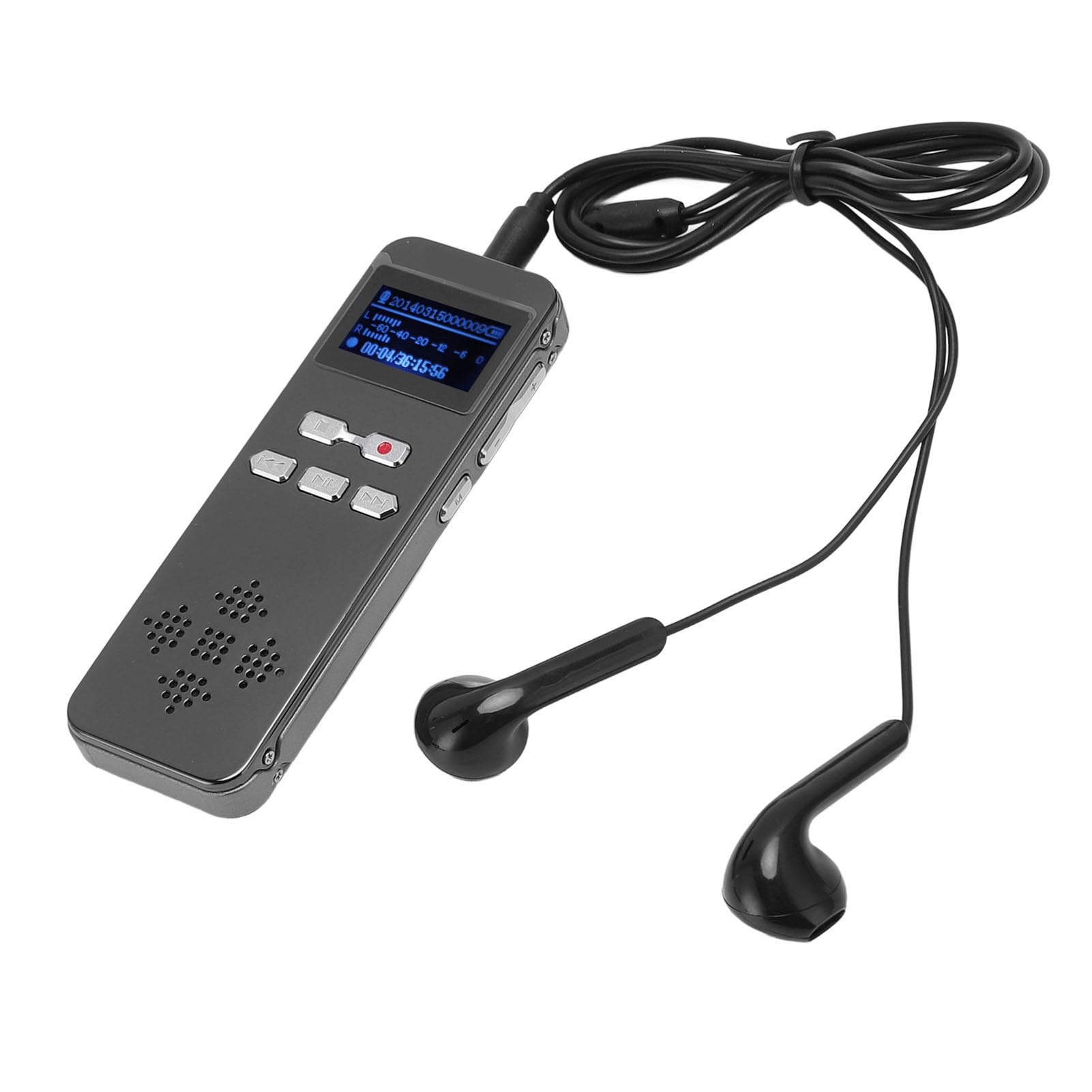 Registratore vocale digitale, registratore per lezioni e riunioni, doppio microfono, suono stereo, riduzione del rumore, funzione password, registratore MP3 per lezioni e interviste (32 G)