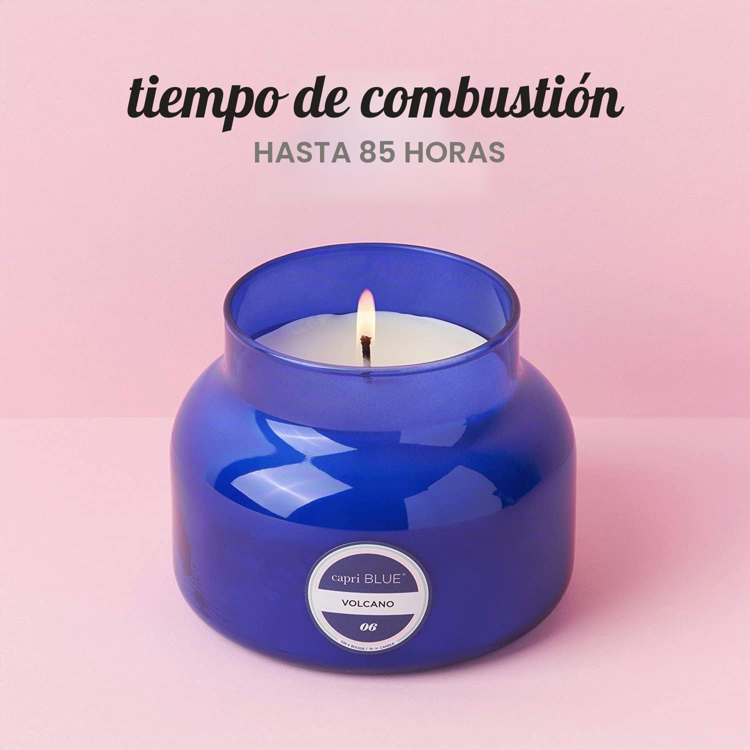 Capri Blue Volcano - Velas perfumadas de Lujo para el hogar perfumadas con Frutas Tropicales y cítricos azucarados, Mezcla de Cera de Vela de Soja, Vela Tropical, Velas en Tarro, Vela Azul (19 onzas)