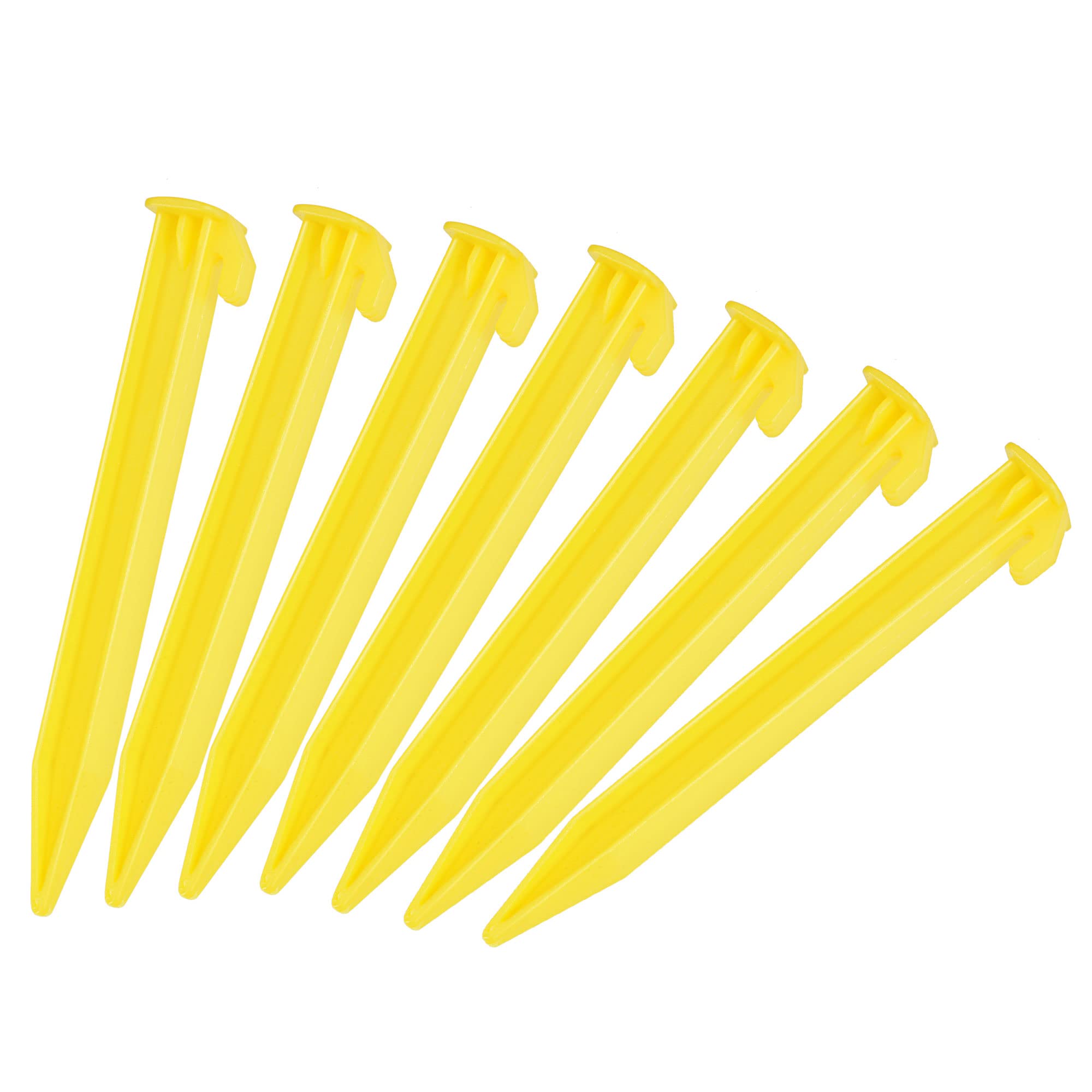 Estacas de plástico para tienda de campaña MECCANIXITY de 14.5 cm con gancho pack de 10