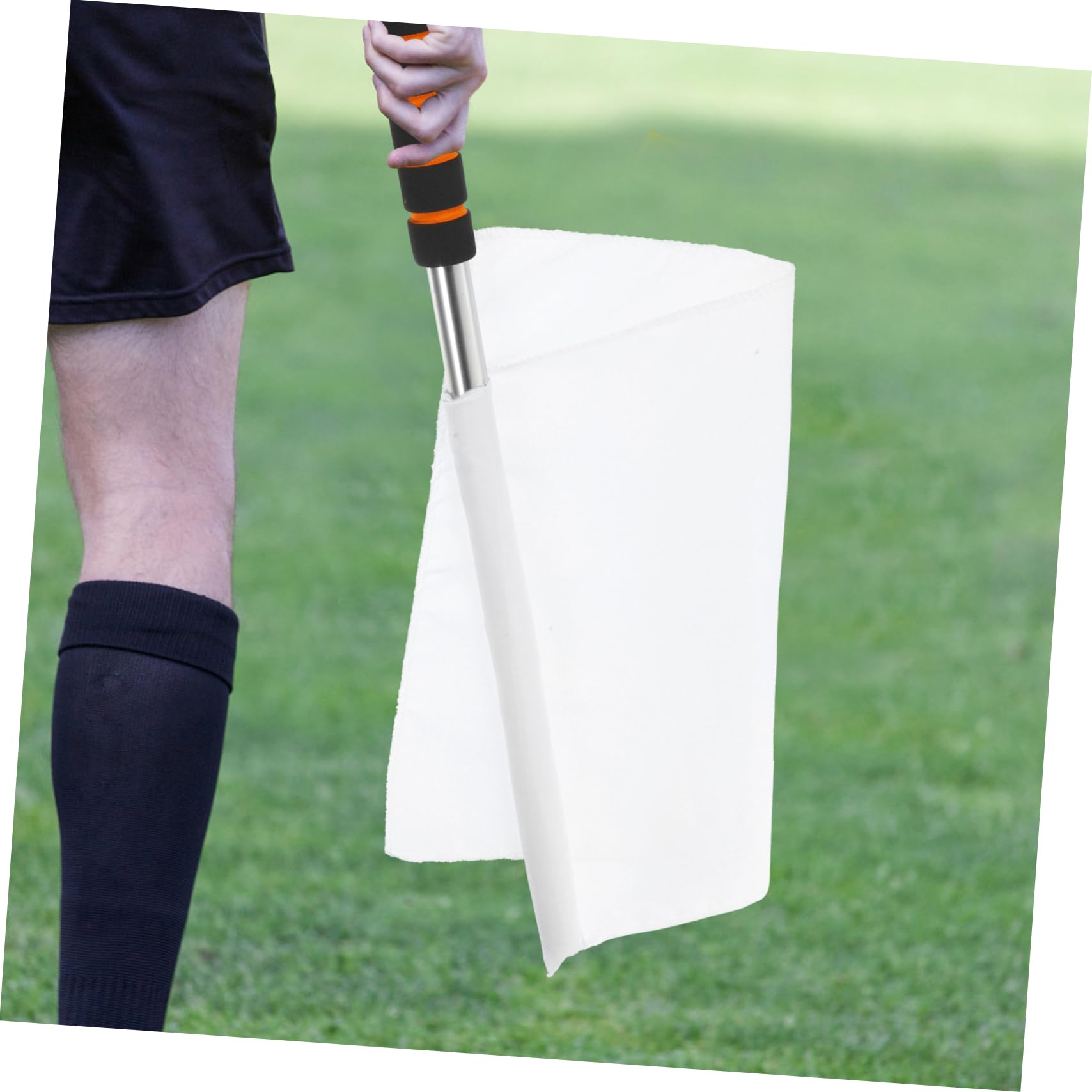 HANABASS Banderines de Árbitro de Fútbol, 10 Piezas, Poliéster y Acero Inoxidable, Alta Visibilidad, Fáciles de Llevar para Partidos al Aire Libre