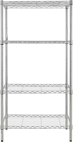 Miniatura 119 de Estante de almacenamiento ajustable de 4 niveles, estante de almacenamiento de metal, estantería de alambre, estantes de almacenamiento de metal