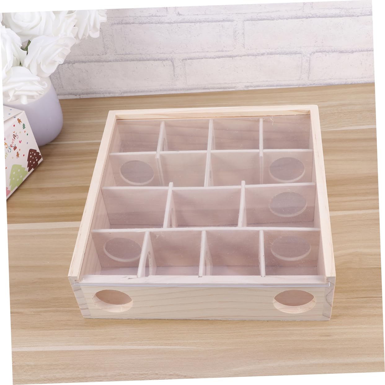 Hamster Holzlabyrinth mit Glasabdeckung für Kleine Haustiere und Aktivität