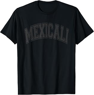 Mexicali Arched Style Black Text and Outline T-Shirt