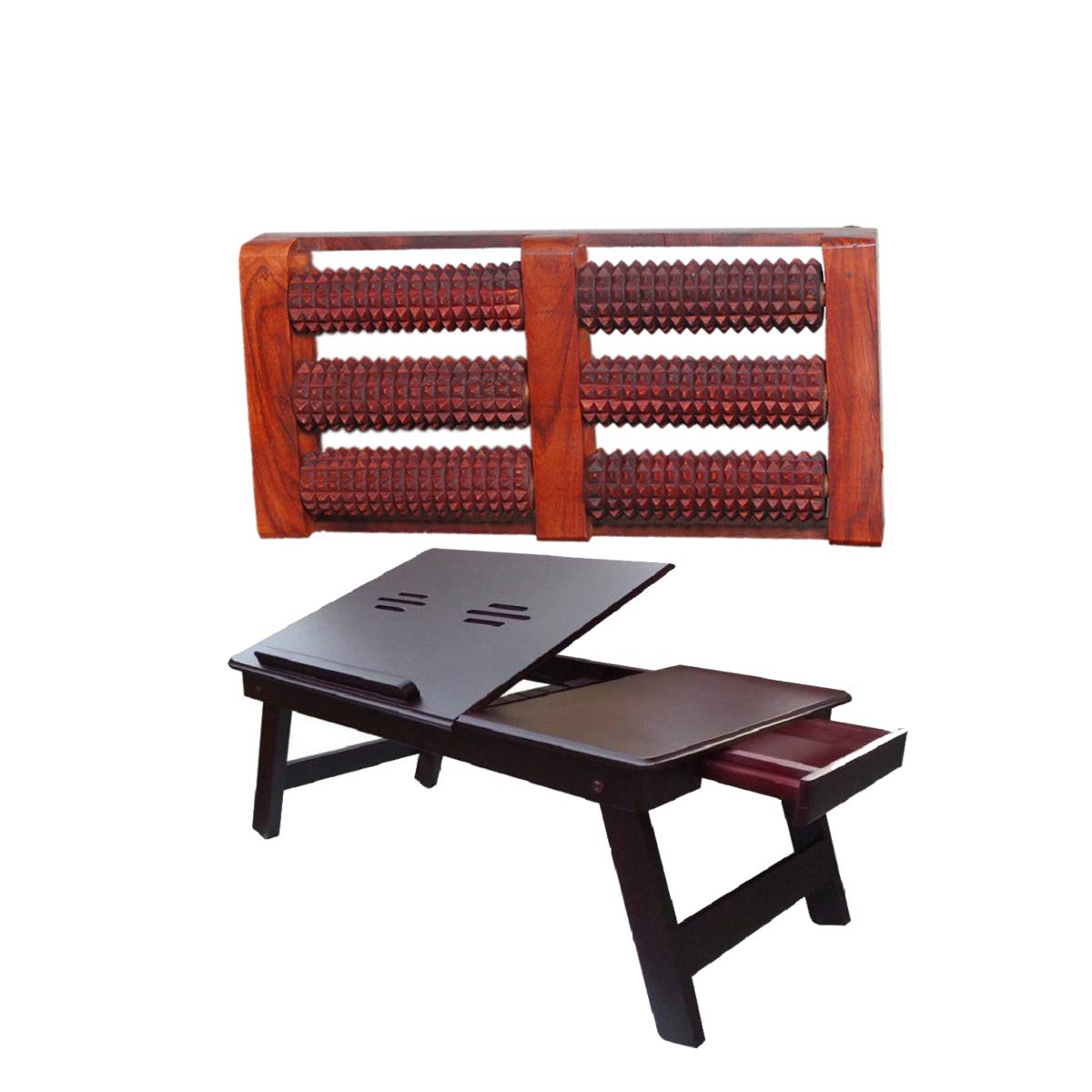 FA INDUSTRIES® Wooden 6 Rod Foot Massager (11x6x2 in) Free with Wooden Adjustable Foldable Multi-Function Portable Laptop Table/Study Table (61x33x26 cm) Laptop Table (Only Massager Manufacturering) (B08T1K3344) Amazon Price History, Amazon Price Tracker