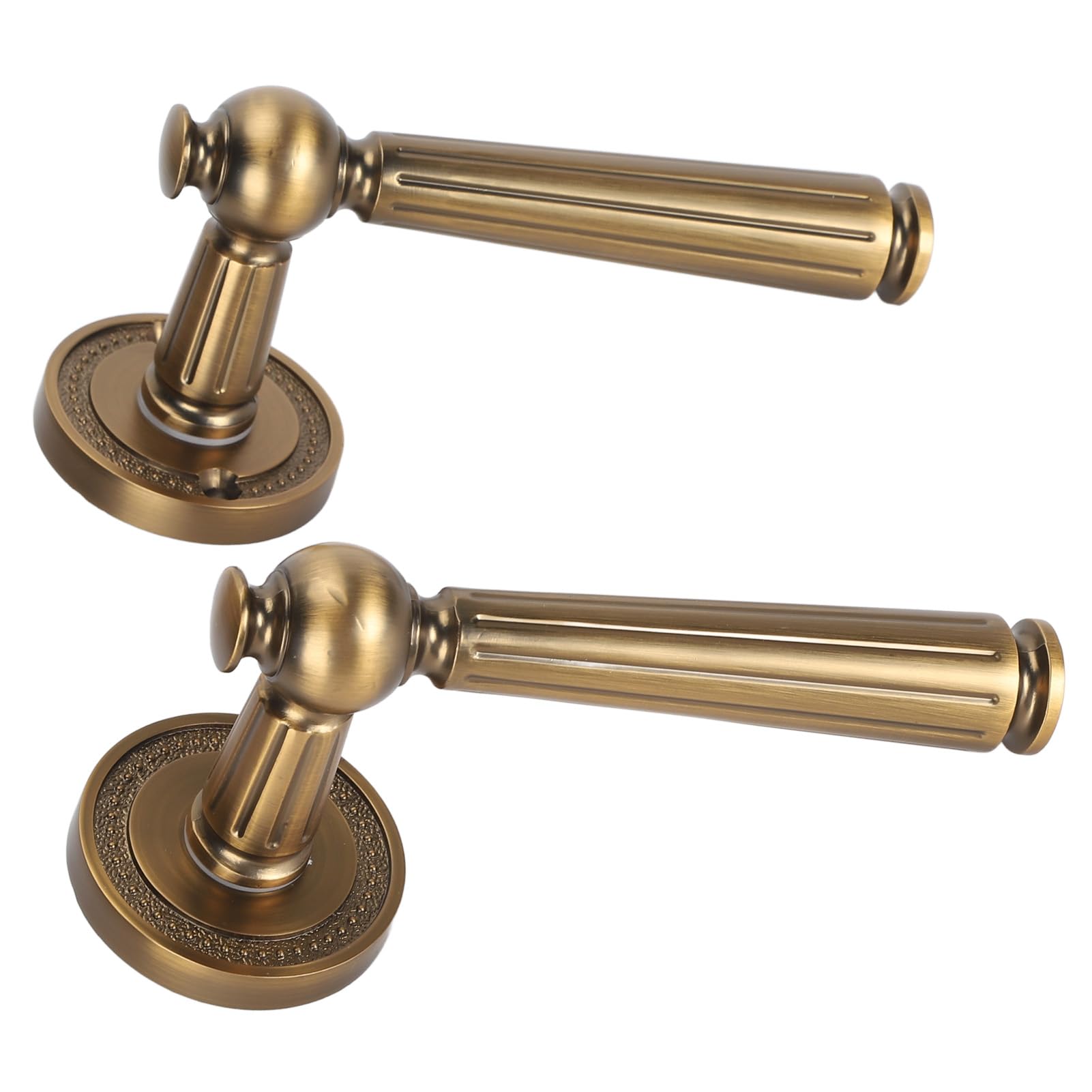 Cerradura de Manija de Puerta de Acero Inoxidable Dorado con Agarre de Cobre Puro, Función de Bloqueo Separada para Puertas de Dormitorio