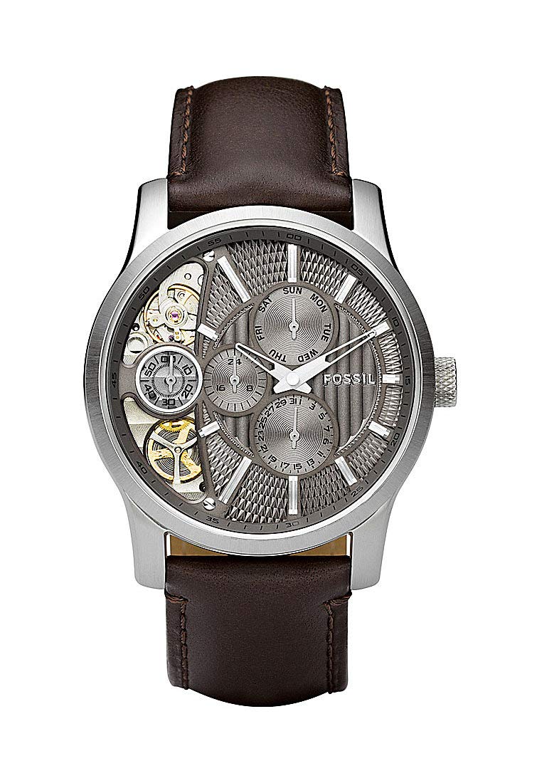 Fossil Men's ME1098 Mechanical Analog Display Mechanical Hand Wind Brown Watch