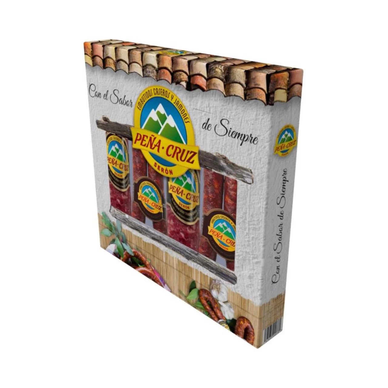 PEÑA CRUZ Lote de Embutidos Artesanales – Salchichón, Mini-Fuet, Chorizo de Serón y Chorizo Extra – Productos de Almería – Envío Refrigerado (1 CAJA)