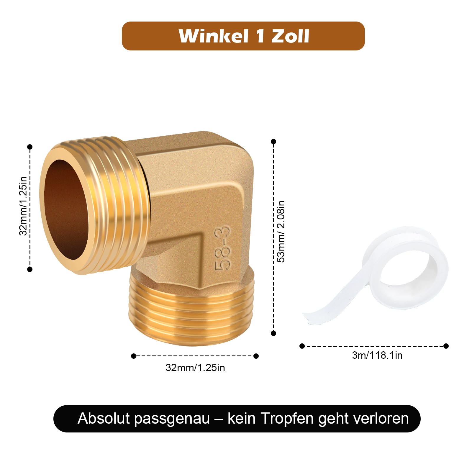 Messing Winkel 90°, 2 Stück Messing Bogen 1 IG/AG, DN25 Messing Winkel 90 Grad, 1 Zoll Innengewinde x Außengewinde Winkel, für Wasserinstallationen und Zentralheizungssysteme Messing Winkel 90°, 2 Stück Messing Bogen 1 IG/AG, DN25 Messing Winkel 90 Grad, 1 Zoll Innengewinde x Außengewinde Winkel, für Wasserinstallationen und Zentralheizungssysteme